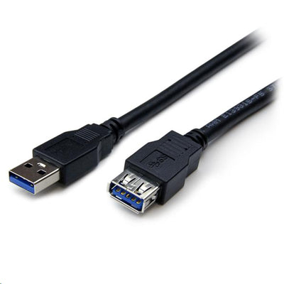 StarTech.com USB3SEXT2MBK - 2m schwarzes USB 3.0 Verlängerungskabel St/Bu