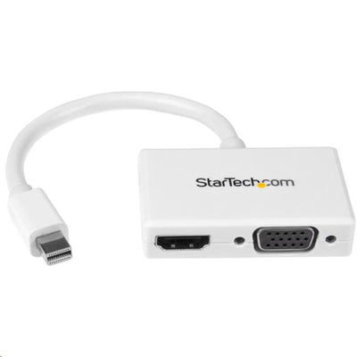 StarTech.com MDP2HDVGAW Travel A/V Adapter: 2-in-1 Mini DisplayPort to HDMI or VGA Converter - White