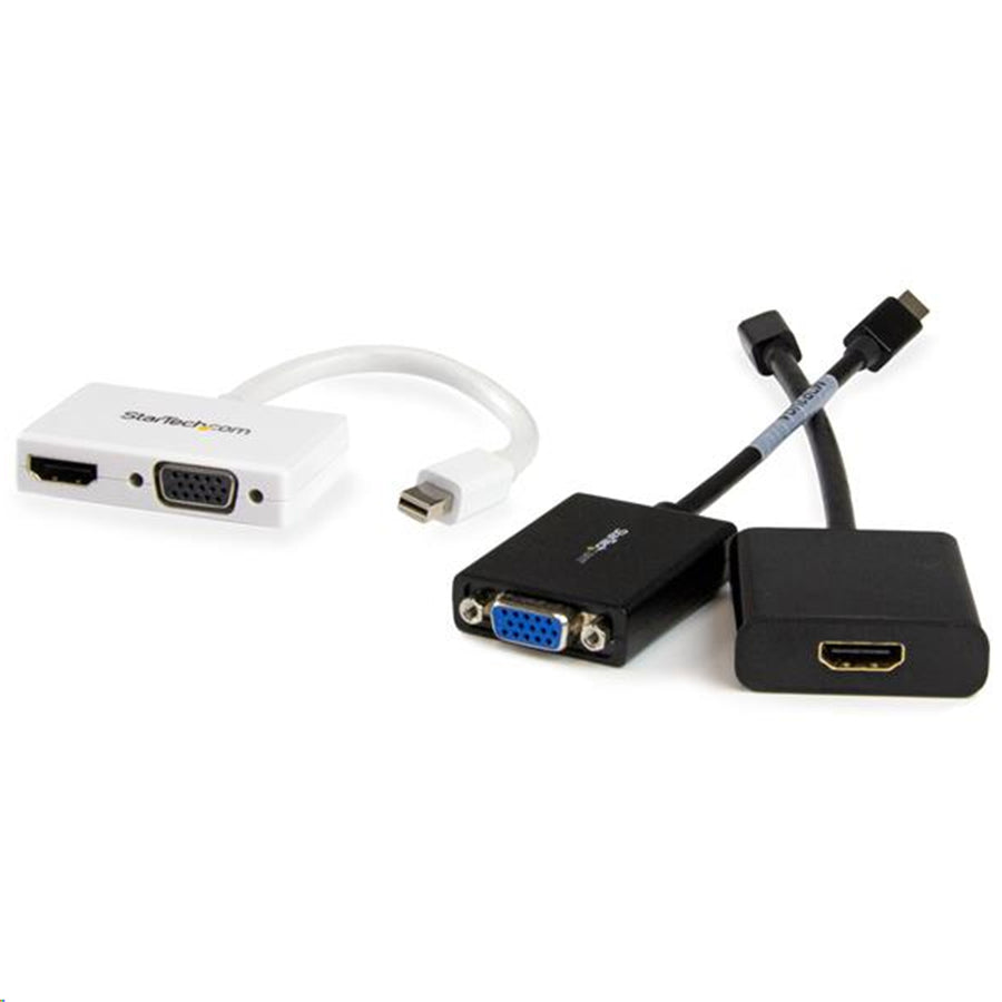 StarTech.com MDP2HDVGAW Reise-A/V-Adapter: 2-in-1 Mini DisplayPort auf HDMI oder VGA Konverter – Weiß