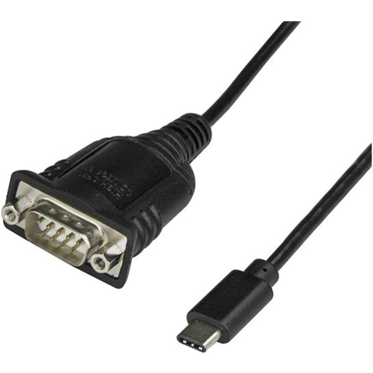StarTech.com ICUSB232PROC USB-C to Serial Adapter Cable with COM Port Retention - 40cm (16") USB Type C to RS232 (DB9) Serial Converter Cable - For PLCs, Scanners, Printers - Windows/Mac/Linux