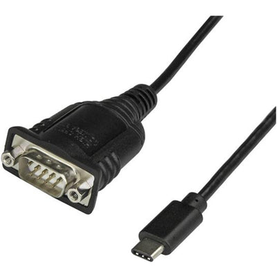 StarTech.com ICUSB232PROC USB-C to Serial Adapter Cable with COM Port Retention - 40cm (16") USB Type C to RS232 (DB9) Serial Converter Cable - For PLCs, Scanners, Printers - Windows/Mac/Linux