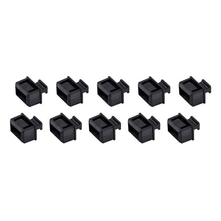 StarTech.com SFPCAP10 10er-Pack SFP-Staubschutz für offene SFP/SFP+-Steckplätze – SFP-Stecker – Glasfaser-Staubschutzkappen – SFP-Port-Staubschutz – Netzwerkschalter-Port-Protektor – robustes TPE-Material mit Zuglasche