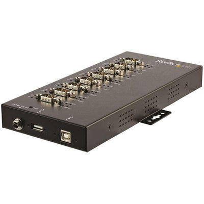 StarTech.com ICUSB234858I 8 Port Serial Hub USB to RS232/RS485/RS422 Adapter - Industrial USB 2.0 to DB9 Serial Converter Hub - IP30 Rated - Din Rail Mountable Metal Serial Hub - 15kV ESD Protection