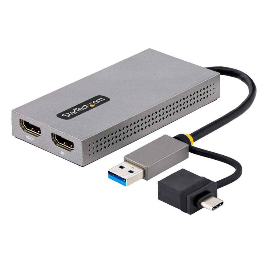 USB to Dual HDMI Adapter 4K30Hz + 1080p