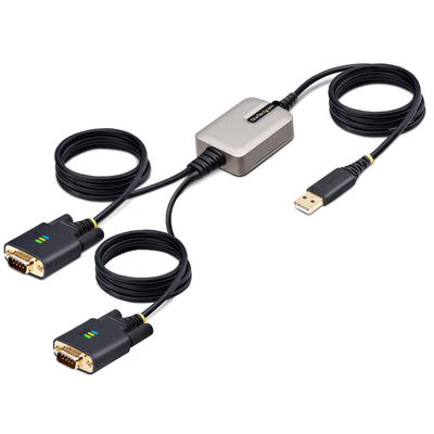 StarTech.com 2P6FFC-USB-SERIAL - 13ft 2-Port USB to RS232 Serial Adapter