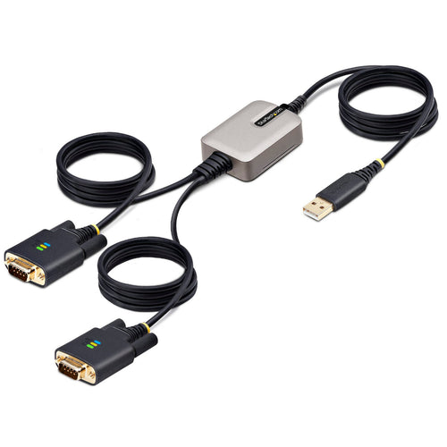 13ft 2-Port USB to RS232 Serial Adapter