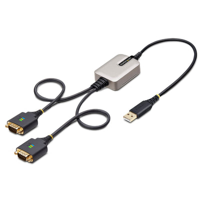 StarTech.com 2P1FFC-USB-SERIAL - 2ft 2-Port USB to RS232 Serial Adapter