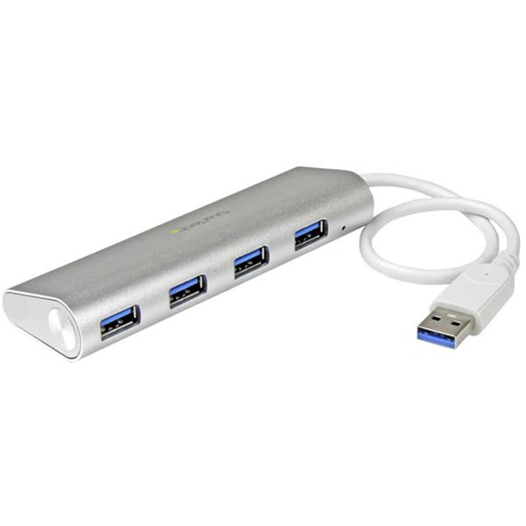 4 Port Portable USB 3.0 Hub - Aluminum