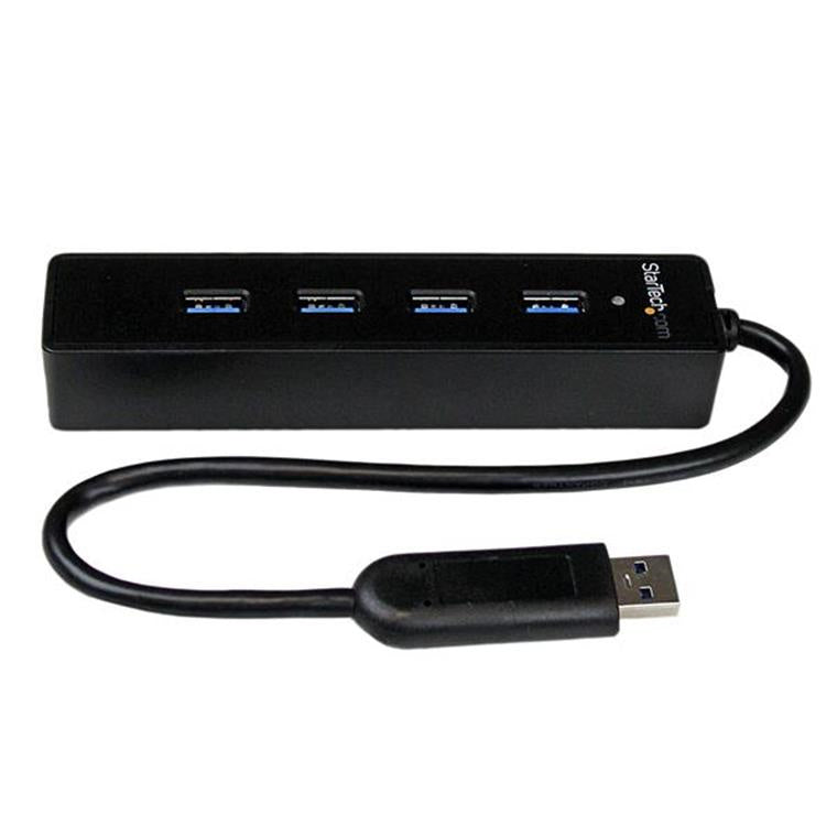 StarTech.com 4 Port SuperSpeed Portable USB 3.0 Hub