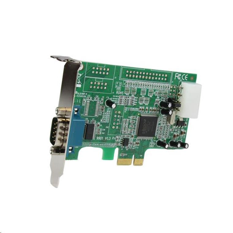 StarTech.com PEX1S553LP Serieller RS232-PCI-Express-Adapter mit 1 Port – PCIe-RS232-Hostcontrollerkarte – PCIe auf seriell DB9 – 16550 UART – Erweiterungskarte mit niedrigem Profil – Windows und Linux