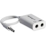 MUYHSMFFADW - STARTECH.COM 4 POSITION MICROPHONE AND HEADPHONE SPLITTER - 3.5 MM - WHITE LTW