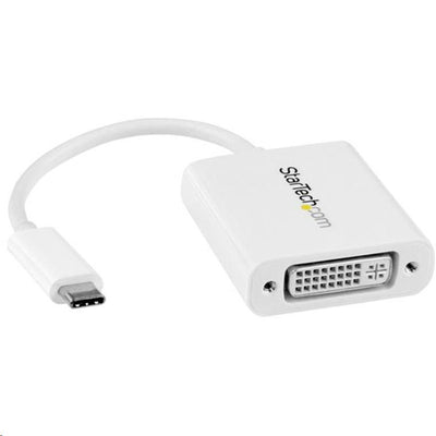 StarTech.com CDP2DVIW USB-C to DVI Adapter - White - 1920x1200 - USB Type C Video Converter for Your DVI D Display / Monitor / Projector (CDP2DVIW)