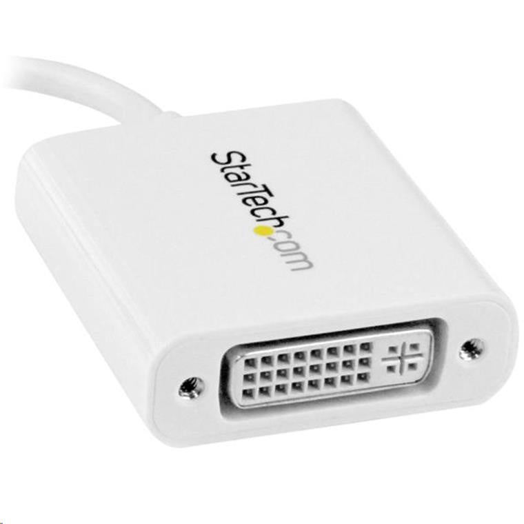 StarTech.com CDP2DVIW USB-C to DVI Adapter - White - 1920x1200 - USB Type C Video Converter for Your DVI D Display / Monitor / Projector (CDP2DVIW)