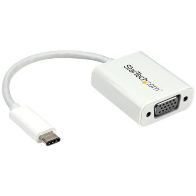 StarTech.com CDP2VGAW - USB-C to VGA Adapter - White