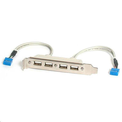 StarTech.com USBPLATE4 4 Port USB A Female Slot Plate Adapter