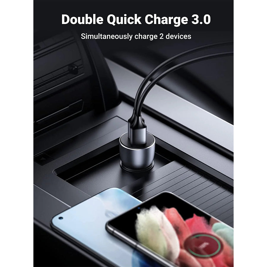 UG-10144 - UGREEN 36W 2 Ports Fast Car Charger (Dark Blue)