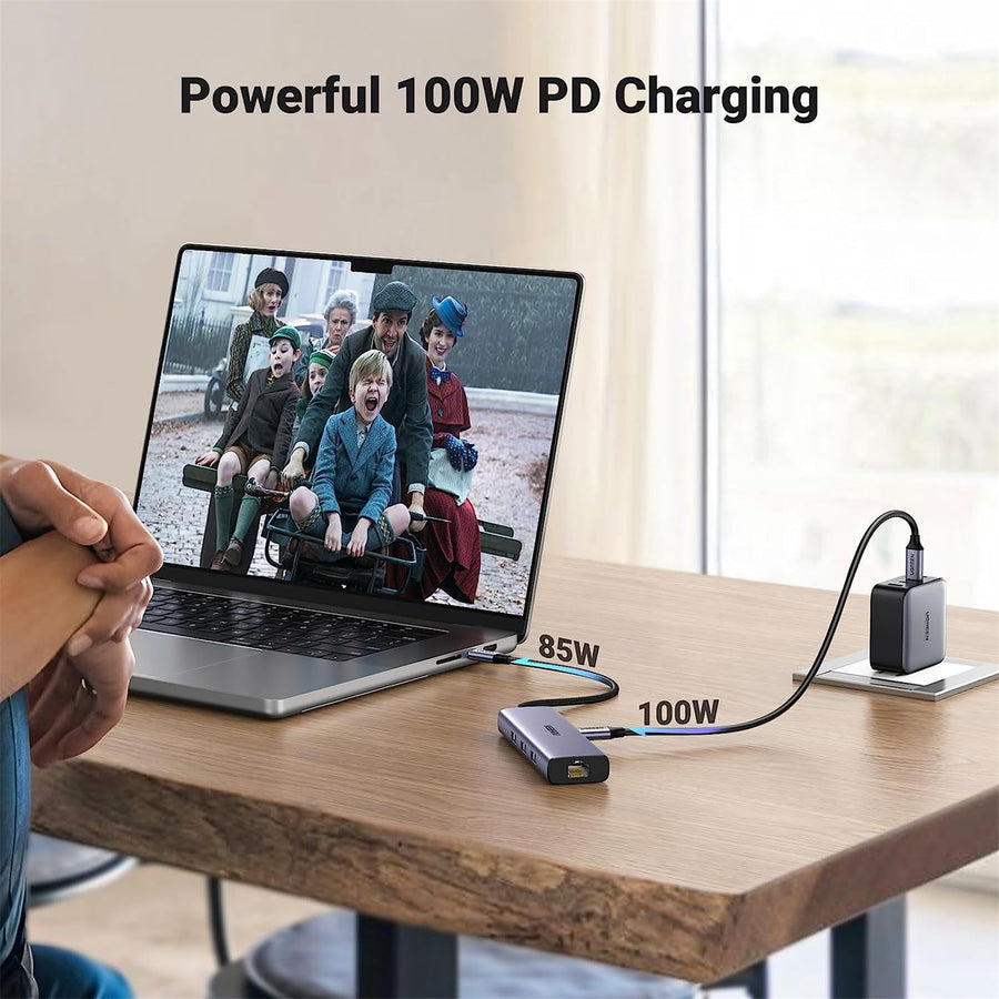 Ugreen HDMI 4K30HZ 3 USB3.0 RJ45 1G PD60W 5in1