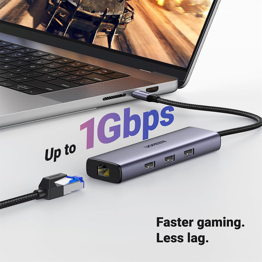 Ugreen HDMI 4K30HZ 3 USB3.0 RJ45 1G PD60W 5in1