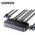 UGREEN 15707 HDMI KVM Switch 2 In 1 Out 4K60Hz HDMI KVM Switch USB3.0 KVM Switcher 2 PCs Sharing 1 Monitor,Printer,Keyboard,Mouse Switch Support 3D ,HDR Vision — image 1
