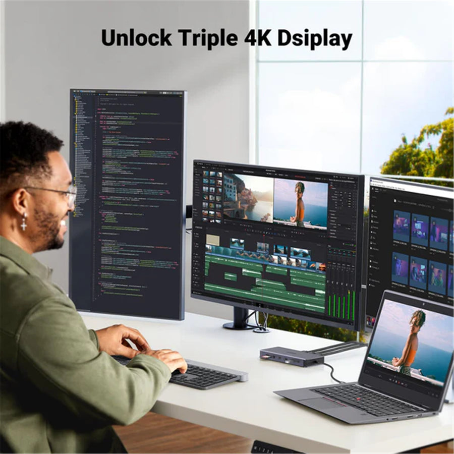 UGREEN Revodok Pro 313 13 in 1 USB C Triple Docking Station 100W PD 2 HDMI 1 PD 10Gbps