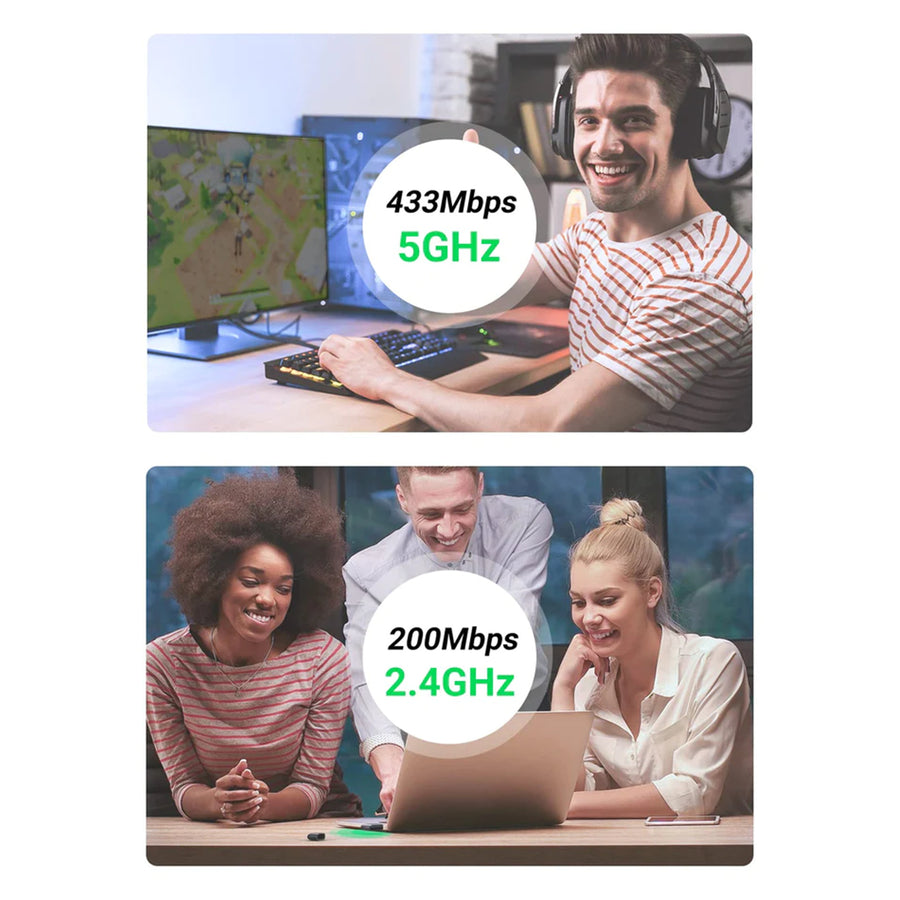 UG-20204 - UGREEN AC650 11ac Dual-Band Wireless USB Adapter