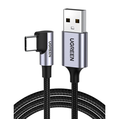 UG-50940 - Ugreen Angled USB-C Male To USB2.0 A Male 3A Data Cable 90?Angle