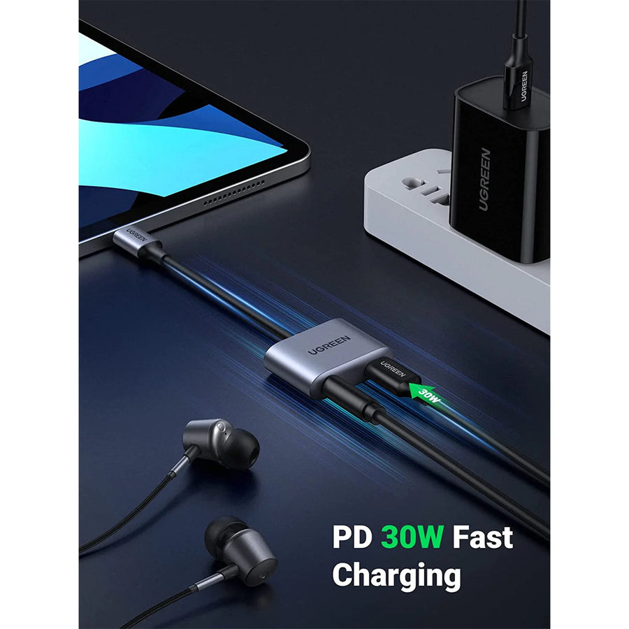 UGREEN UG-60164 USB-C to 3.5mm Audio Adapter with PD