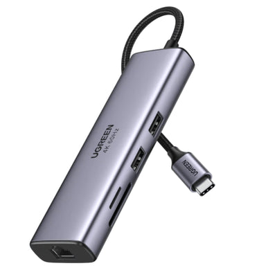 UG-60515 - Ugreen  HDMI 4K30HZ 2 USB3.0 RJ45 1G SD&TF PD60W 6in1