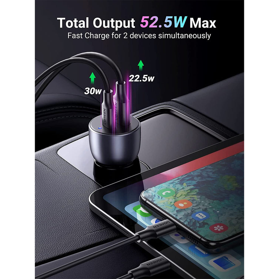 UGREEN UG-60980 52,5W USB-C Kfz-Ladegerät – Space Grey
