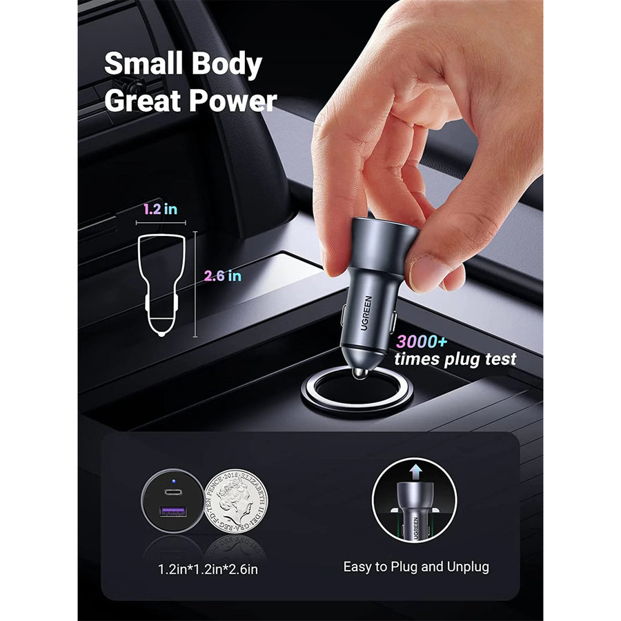 UGREEN UG-60980 52,5W USB-C Kfz-Ladegerät – Space Grey