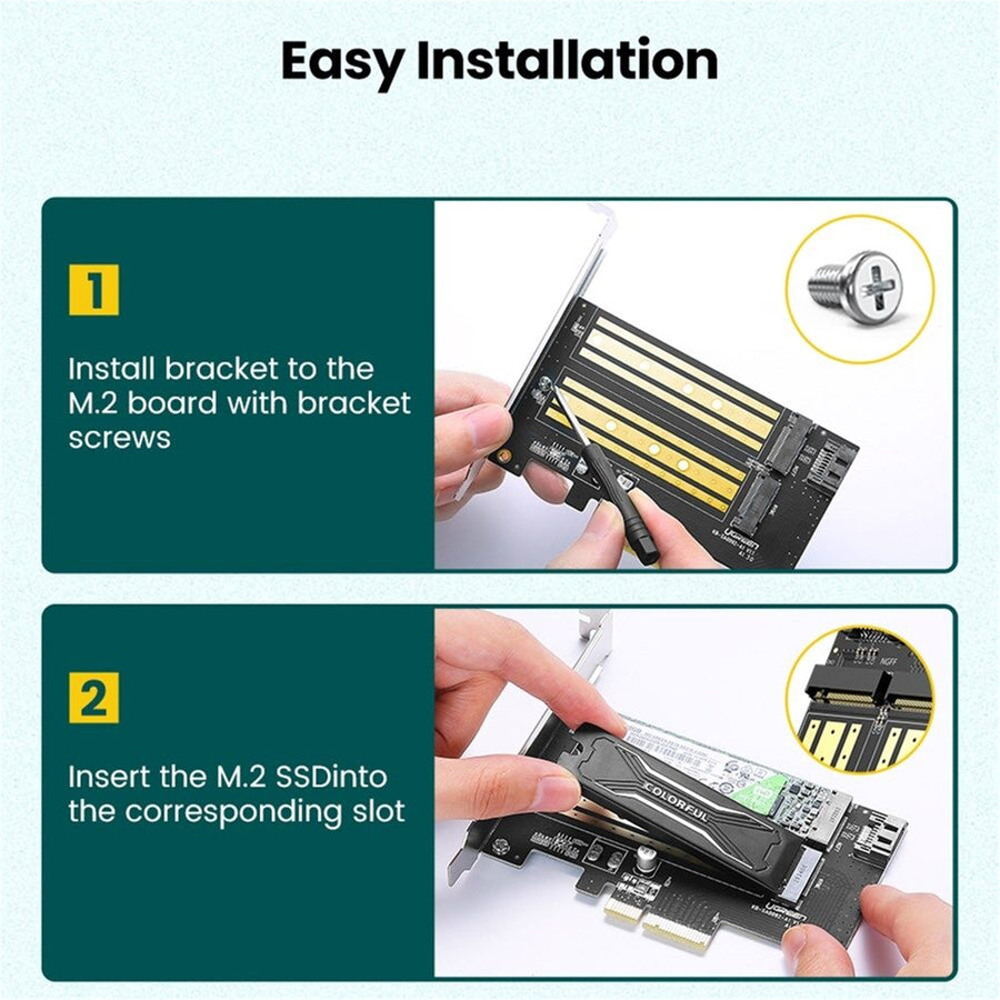 UGREEN UG-70504 M.2 NVME to PCI-E3.0 Express Card with M.2 SATA