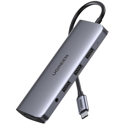 UGREEN UG-80133 USB-C Hub Expansion USB-C to 3 USB 3.0 A + HDMI + VGA + RJ45 Gigabit + SD/TF + AUX3.5mm + PD Converter