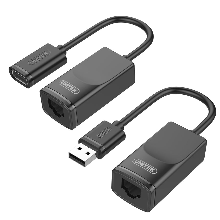 Unitek Y-UE01001 - USB 1.1 Extension Over RJ45 60m. Use Cat.5 Cat.5e or Cat.6 RJ45 LAN Cable.