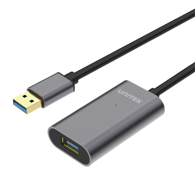 Unitek Y-3005 - 10m USB 3.0 Aluminium Extension Cable. Built-in Ext Chipset Supports Extended