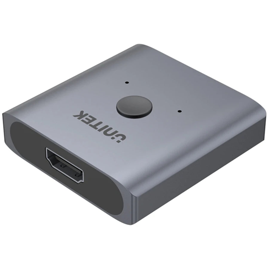 Unitek V1127A 4K HDMI 2.0 Bi-directional Switch with Two-way usage: 2 In 1 Out / 1 In 2 Out - Aluminium housing - Supports up to 4K 60Hz Ultra-HD - LED Indicator - Plug & Play