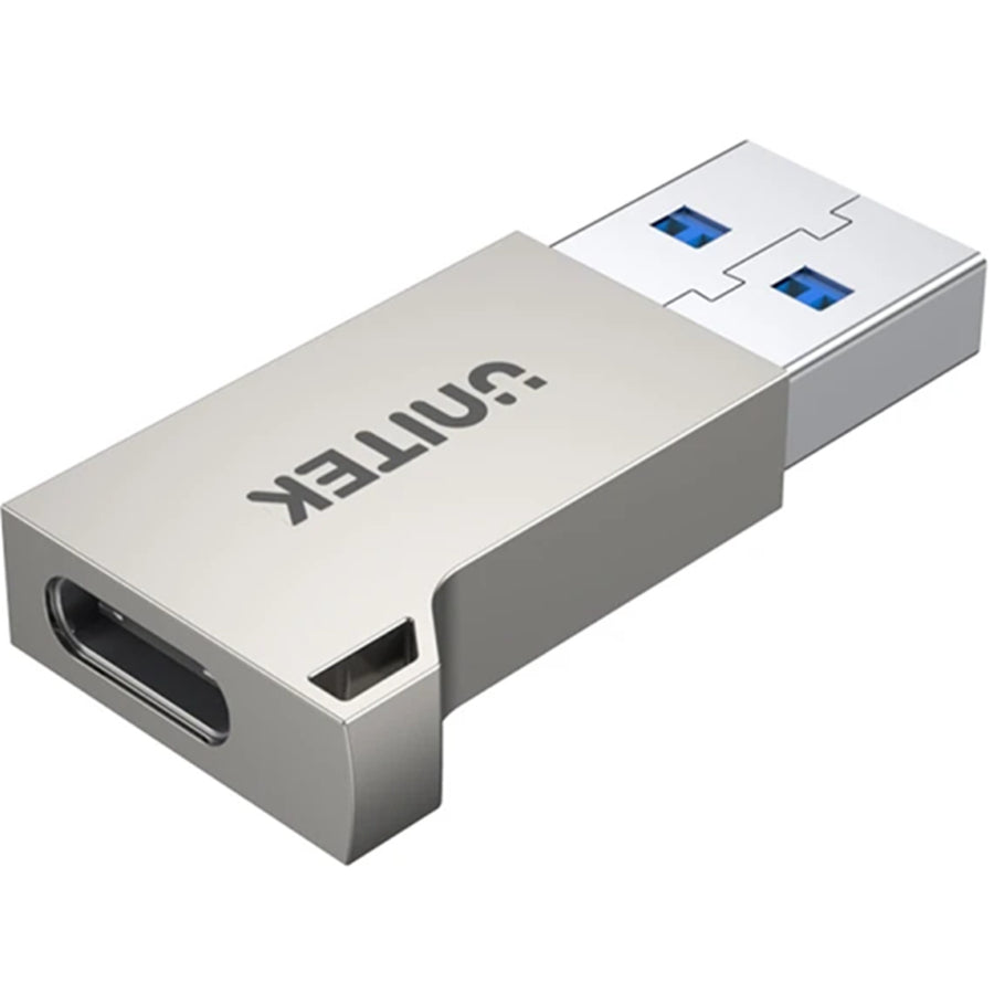 Unitek A1034NI - USB-A Male to USB-C Female Ultra-Tiny Adaptor w/ Easy Grip Design. Superspeed