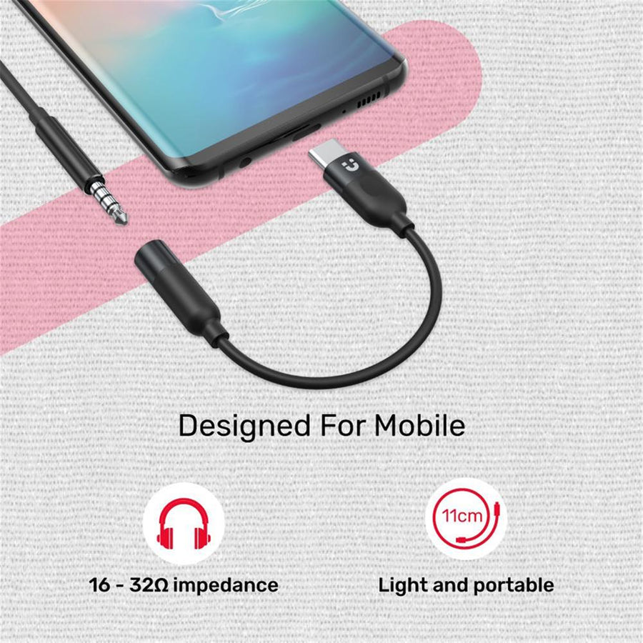 Unitek M1204A - USB-C to 3.5mm AUX Headphone Jack Adapter Digital to Analog Converter. Music & Calls.