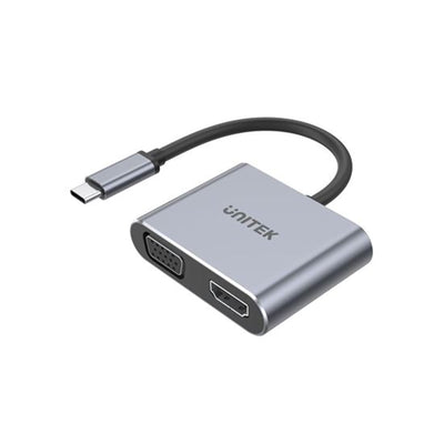 Unitek V1126A USB-C zu HDMI 2.0 und VGA Adapter mit MST Dual-Monitor