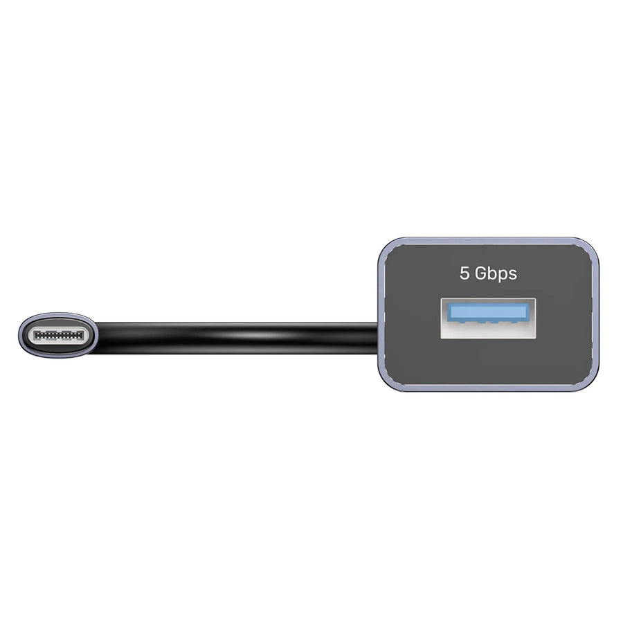 H1335A - UNITEK 7-in-1 Multi-Port Hub with USB-C Connector. Includes 4x USB-A & 3x USB-C Ports. Supports 10Gbps Transfer, Fast Charging, Slim Aluminium Design.