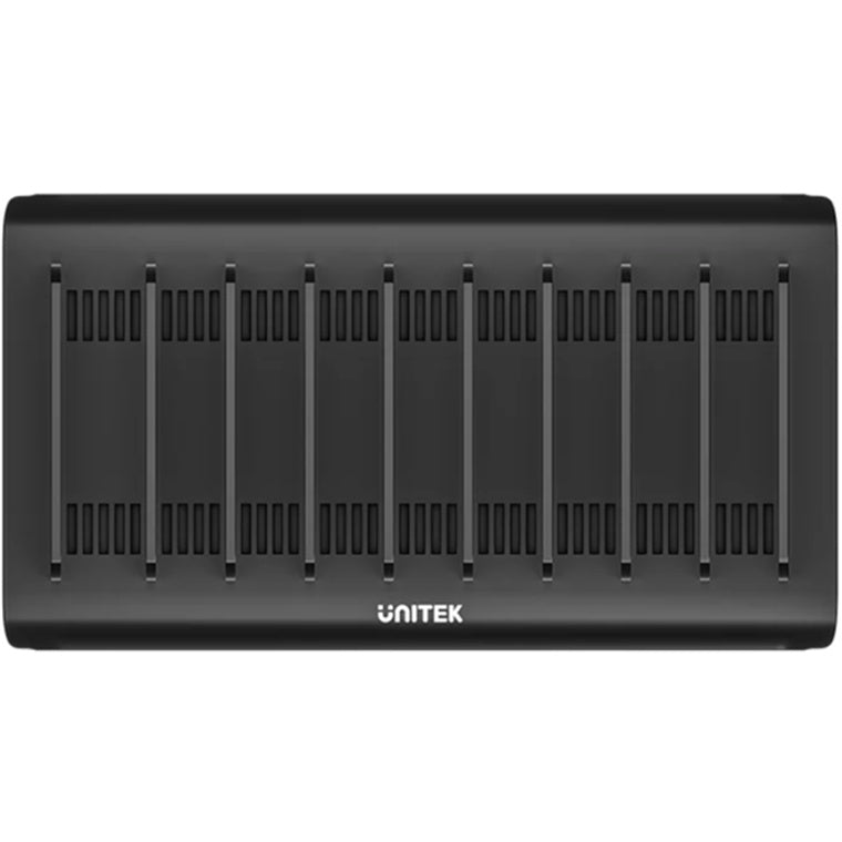 Unitek P1230C  uCharge 10-Port 240W Smart Charging Station - Supports 2x USB-A & 8x USB-C Ports for Laptops, Tablets & Mobile Charging - Adjustable Separators - LED Indicator