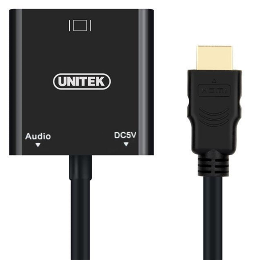 Unitek Y-6333 HDMI to VGA Converter with Audio output - HDMI1.4b standard 1080P  UXGA resolution