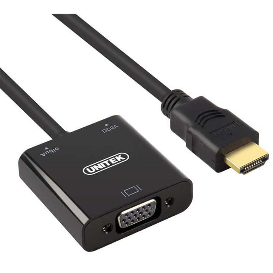 Unitek Y-6333 HDMI to VGA Converter with Audio output - HDMI1.4b standard 1080P  UXGA resolution