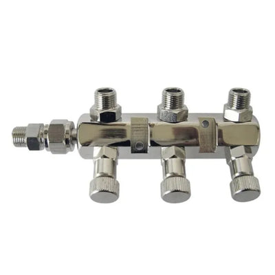 IWATA SP.MANIFOLD3 - SPARMAX MANIFOLD WITH INDIVIDUAL SHUT OFF 3 OUTLET 1/8"