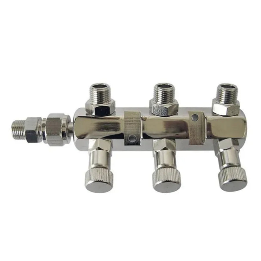 IWATA SP.MANIFOLD3 - SPARMAX MANIFOLD WITH INDIVIDUAL SHUT OFF 3 OUTLET 1/8"