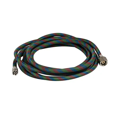 BT010 - IWATA AIRBRUSH HOSE BRAIDED 3M 1/4" X 1/8" CONNECTIONS