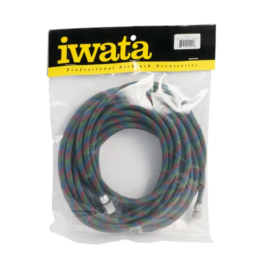 BT020 - IWATA LUFTBÜRSTEN-SCHLAUCH GEFLOCHTEN 6M 1/4" X 1/8" ANSCHLÜSSE