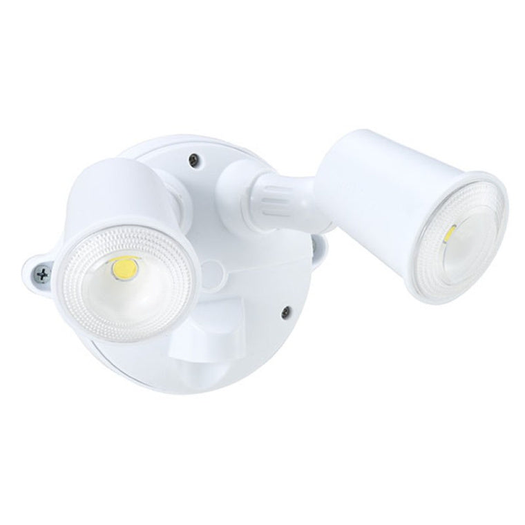 HOUSEWATCH 55-157 - 10W Twin LED Spotlight IP54 2000 Lumens Stainless Steel Screws White