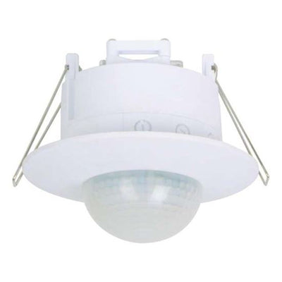 HOUSEWATCH 55-307 - Infrared Motion Sensor Recessed 76mm Cut Out. 360 Degree Detect Angle. Up to 16m