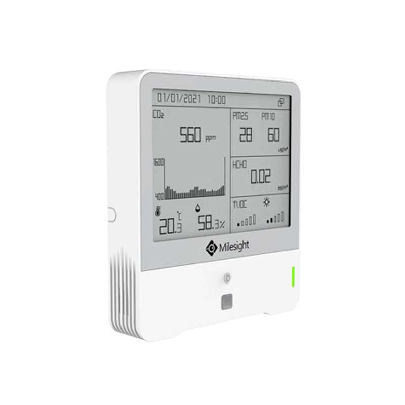 Milesight IoT AM319-HCHO-915M - Milesight LoRaWAN 9 in 1 Indoor Ambience Monitoring Sensor - Temp, Humidity, PIR, Light, TVOC, Barometric Pressure, CO2, HCHO (Formaldehyde), PM2.5 and PM10165