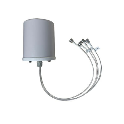 Go Wireless NZ MIMO Omnidirectional Antenna 617-960/1710-2700/3300-4000/4900-6000 MHz, 3-5dBi, 4 x N-Female, with Right Angle Bracket, Pigtail-35cm Cable